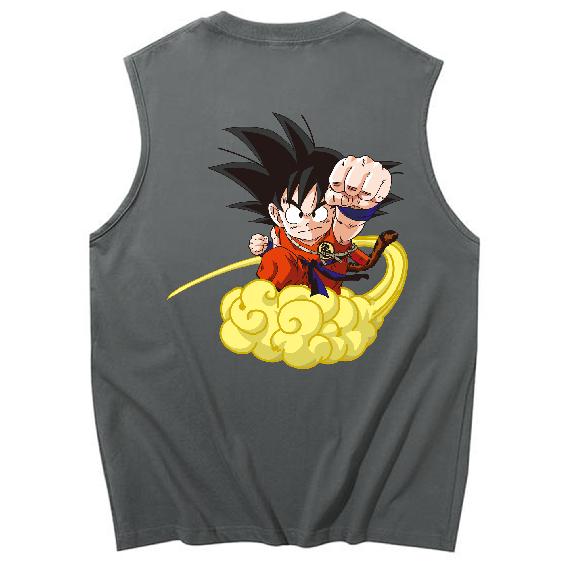 （画像用） ドラゴンボール 孫悟空（そん ごくう）Son Goku カカロット DRAGON BALL Kakarotto コットン100％タンクトップ（背面プリント）